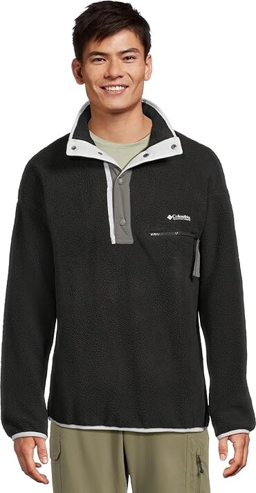 Columbia Helvetia II Half Snap Fleece Men's Jacket Black : MD, Nylon/Polyester