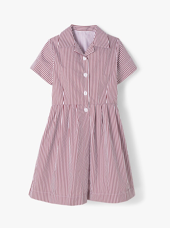 Unbranded Ashfold School Girls' Summer Dress, Maroon/White ShopStyle