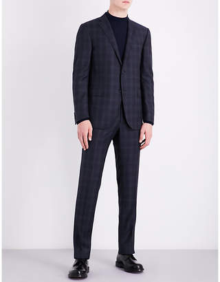 Corneliani Windowpane check regular-fit wool suit
