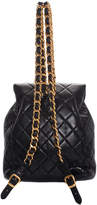 Thumbnail for your product : Chanel Black Lambskin Leather Quilted Backpack, Never Carried