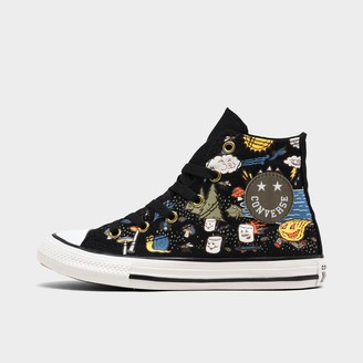 black toddler converse high tops