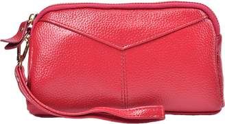 Yeeasy Women's Genuine Leather Wallet Clutch Bag Zipper Wristlet Purse Handbag