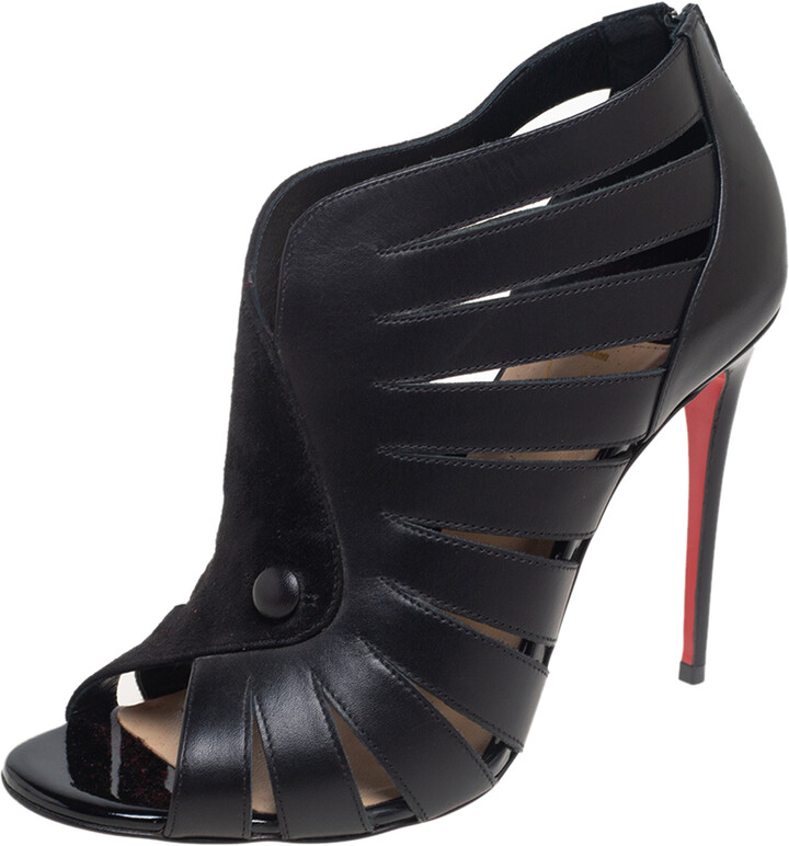 cut out booties heels