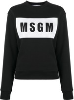 Thumbnail for your product : MSGM Box logo-print sweatshirt