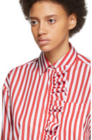 Thumbnail for your product : MSGM SSENSE Exclusive Red and White Stripe Shirt Dress