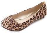 Thumbnail for your product : Charlotte Russe Crisscrossing Ruched Leopard Print Ballet Flats