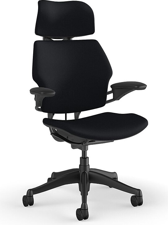 Humanscale Freedom Headrest Ergonomic Fabric Swivel Task Chair, Black (F211GCF10XFSHNSC)