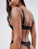 Thumbnail for your product : ASOS Design DESIGN stripe lace high waist thong