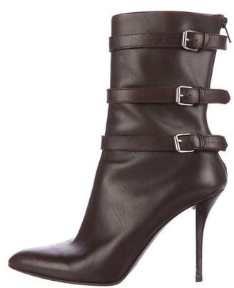 Helmut Lang Leather Pointed-Toe Boots