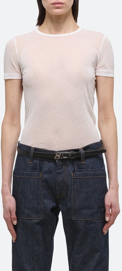 Helmut Lang Zeroscape Mesh Cotton Jersey T-Shirt