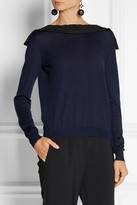 Thumbnail for your product : Marni Silk-trimmed fine-knit cashmere sweater