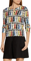 Thumbnail for your product : Alice + Olivia Stacey Montage Printed Cotton Cardigan