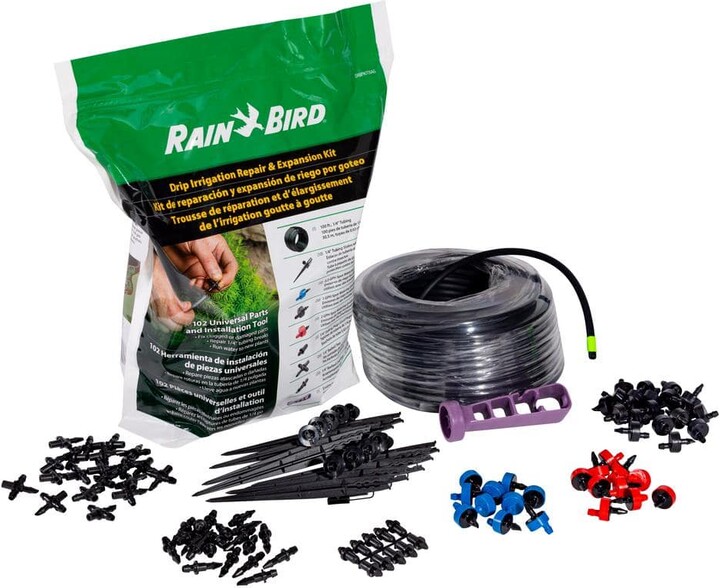 Rain Bird Drip System Expansion and Repair Kit in a bag