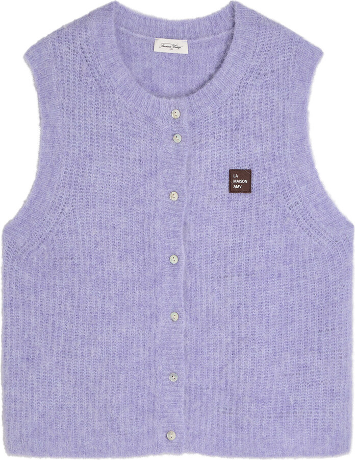 American Vintage Ribbed Knitted Vest