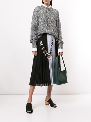 Jil Sander Crochet-Detail Pleated Skirt
