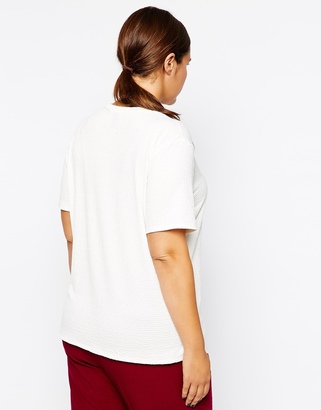 ASOS CURVE Exclusive T-Shirt In Waffle