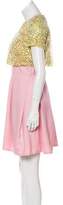 Thumbnail for your product : Christian Dior Lace-Paneled Mini Dress Pink Lace-Paneled Mini Dress