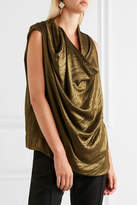 Thumbnail for your product : Vivienne Westwood Duo Draped Metallic Jersey Top - Gold