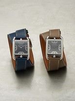 Thumbnail for your product : Hermes Cape Cod 29MM Stainless Steel & Leather Double-Wrap Strap Watch