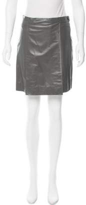Reed Krakoff Leather Wrap Skirt