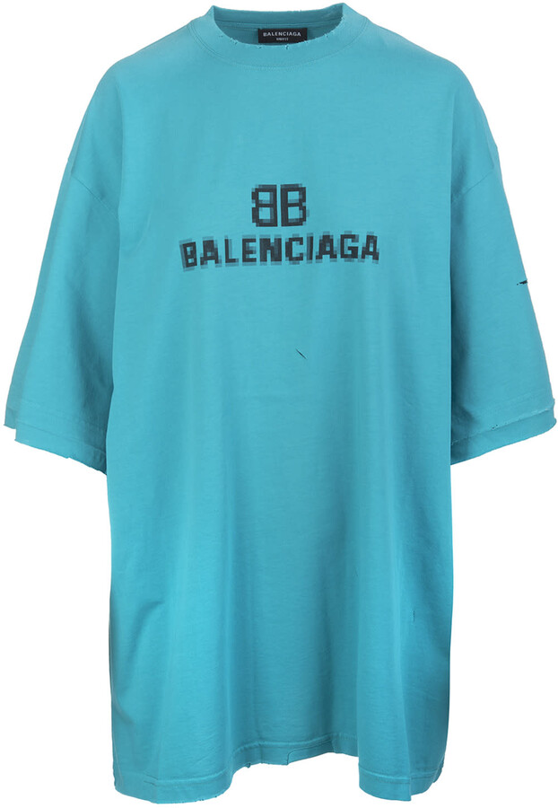 balenciaga turquoise shirt