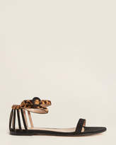 gianvito rossi suede ankle tie sandals