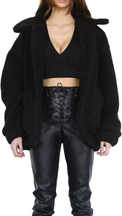 black teddy bear jacket