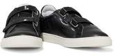 Thumbnail for your product : IRO Paneled Smooth And Sliced Patent-leather Sneakers