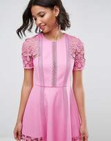 Thumbnail for your product : ASOS Design Premium Lace Insert Mini Dress