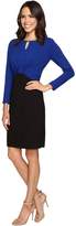 Thumbnail for your product : Ellen Tracy Long Sleeve Color Block Dress w/ Keyhole