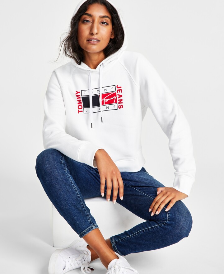 Tommy Hilfiger Women's White Sweatshirts & Hoodies | ShopStyle