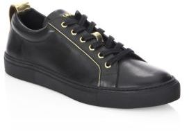 Balmain Perforated Leather Low-Top Sneakers