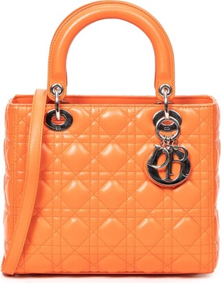 💖Pre-Loved Christian Dior Panarea Large Shopping Tote-Orange