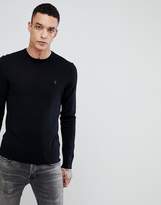 Thumbnail for your product : AllSaints Merino Crew Neck Sweater With Logo