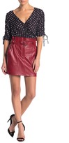 Thumbnail for your product : Do & Be Faux Leather Belted Mini Skirt