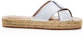 Thumbnail for your product : French Connection Metallic Crisscross Espadrille Platform Slide Sandals