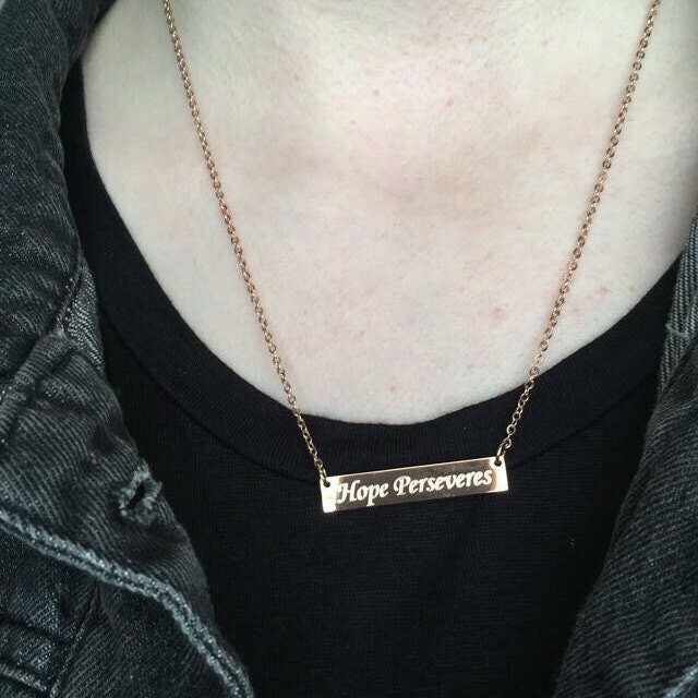 Custom Name Necklace Personalized Bar Plate Initial Monogram Bridesmaid Gift