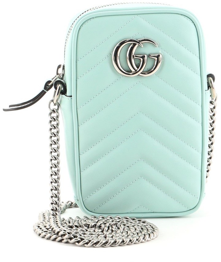 Gucci Gg Marmont Vertical Phone Crossbody Bag Matelasse Leather Mini Shopstyle