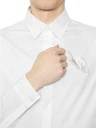 J.W.Anderson Snails Embroidered Cotton Poplin Shirt