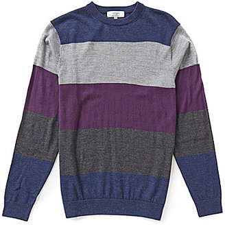 Turnbury Multi Horizontal Stripe Merino Wool Blend Crew Pullover Sweater