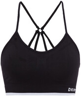 Thumbnail for your product : DKNY Jacquard-trimmed Stretch Sports Bra