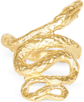 N. Medusa 24kt gold-plated bronze ring