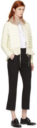 Moncler White Down Cardigan Jacket