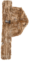 Thumbnail for your product : Adrienne Landau Knit Fur Hooded Scarf