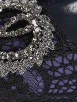 Thumbnail for your product : Manolo Blahnik Gerosa Jeweled Lace Satin Slingbacks