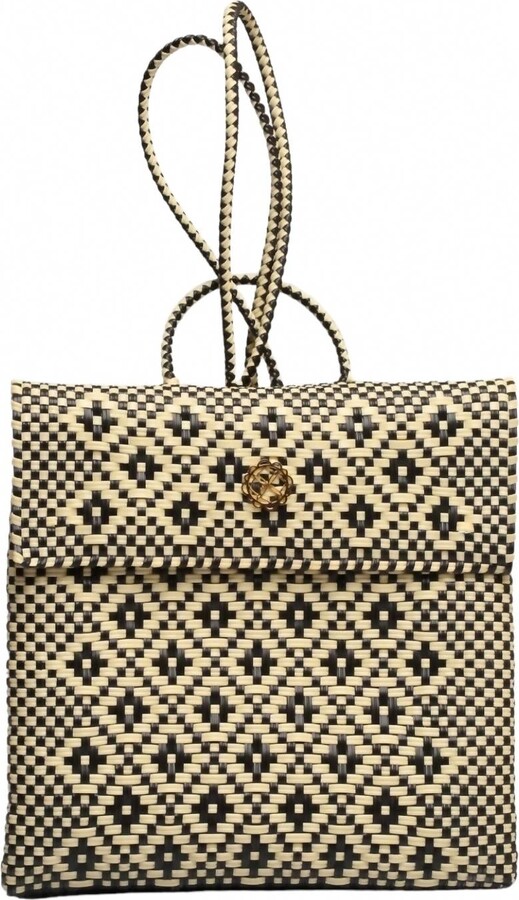 Lola's Bag Women's Small Handmade Aztec Backpack In Beige/black