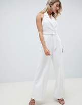 Thumbnail for your product : ASOS Design Tux Jumpsuit With Wide Leg