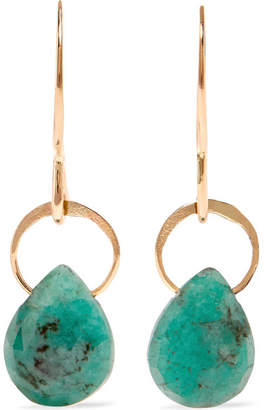 Melissa Joy Manning 14-karat Gold Emerald Earrings - one size