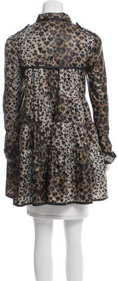 RED Valentino Leopard Print Trench Coat w/ Tags