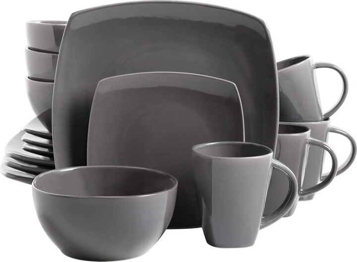 Gibson 97558.16RM Soho Lounge Square Double Reactive Glazed Stoneware